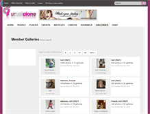 Tablet Screenshot of galleries.urnotalone.com